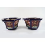 PAIR OF CHINESE GLAZED POTTERY JARDINIERES