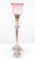 19TH-CENTURY MAPPIN & WEBB PLATED OIL LAMP