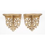 PAIR OF 19TH-CENTURY CARVED GILTWOOD BRACKETS