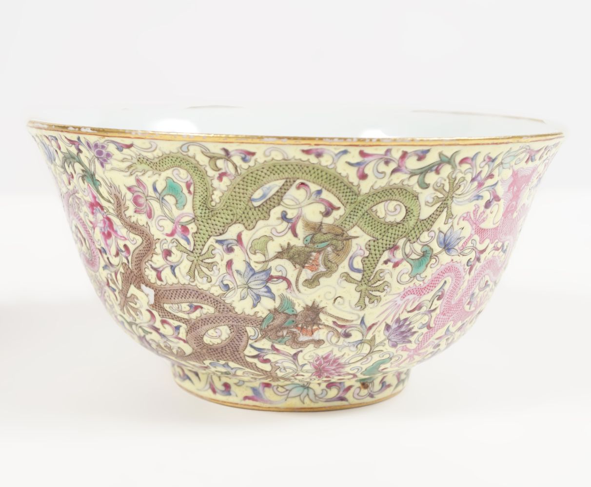 CHINESE QING POLYCHROME BOWL - Image 2 of 9