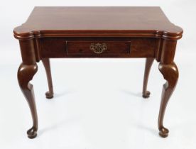 GEORGE II PERIOD RED WALNUT GAMES TABLE