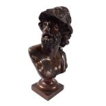 19TH-CENTURY BRONZE BUST