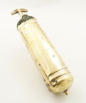 VICTORIAN BRASS FIRE EXTINGUISHER