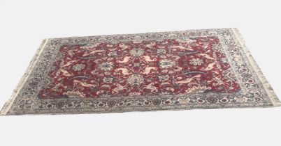 SILK & KURK WOOL HUNTING RUG