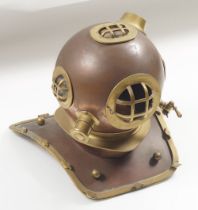 COPPER AND BRASS DIVING HELMET