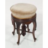 EDWARDIAN MAHOGANY REVOLVING PIANO STOOL