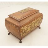 REGENCY ROSEWOD AND INLAID TEA CADDY