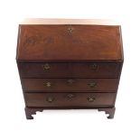 GEORGE III MAHOGANY WRITING BUREAU