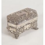 SILVER JEWELLERY CASKET