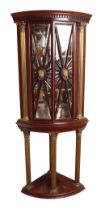 19TH-CENTURY MAHOGANY CORNER CABINET