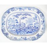 LARGE BLUE AND WHITE PLATTER