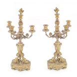 PAIR OF 19TH-CENTURY ORMOLU CANDELABRAS