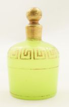 19TH-CENTURY PARCEL-GILT GLASS PERFUME DECANTER