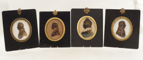 SET OF 4 REGENCY PORTRAIT SILHOUETTES