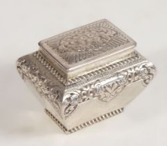 SILVER TEA CADDY