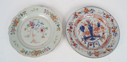 TWO 18TH-CENTURY CHINESE POLYCHROME PLATES