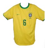 ROBERTO CARLOS SIGNED 2000 BRAZIL RETRO JERSEY