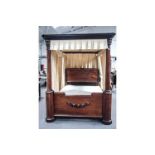 WILLIAM IV MAHOGANY 4-POSTER BED