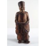 CHINESE QING CARVED WOOD FIGURE