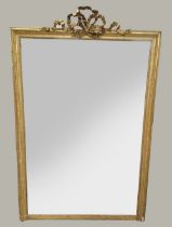 19TH-CENTURY GILT FRAMED OVERMANTLE MIRROR