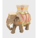 ROYAL WORCESTER PINK DRAPED ELEPHANT VASE