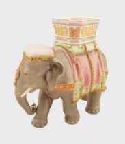 ROYAL WORCESTER PINK DRAPED ELEPHANT VASE