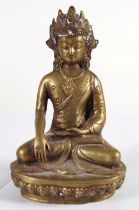 TIBETO-CHINESE BRONZE BUDDHA