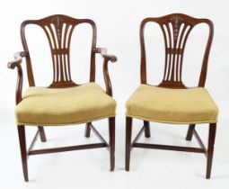 SET OF 8 GEORGE III PERIOD MAHOGANY CHAIRS