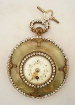 19TH-CENTURY FRENCH MARBLE PORTABLE CLOCK