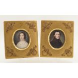 PAIR OF 19TH-CENTURY OVAL PORTRAITS