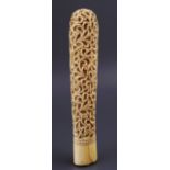 19TH-CENTURY CHINESE IVORY HANDLE