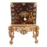 LATE 17TH-CENTURY LACQUERED CABINET ON STAND