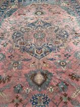 LARGE ANTIQUE TURKAMAN CARPET