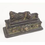 18TH-CENTURY BRONZE SARCOPHAGUS MINIATURE