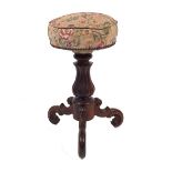 VICTORIAN ROSEWOOD PIANO STOOL