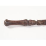 19TH-CENTURY AFRICAN HARDWOOD WALKING STICK