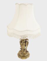 19TH-CENTURY BRASS TABLE LAMP