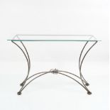 DESIGNER WROUGHT IRON CONSOLE TABLE