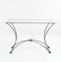 DESIGNER WROUGHT IRON CONSOLE TABLE