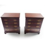 PAIR GEORGE III STYLE MAHOGANY CHESTS