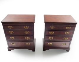 PAIR GEORGE III STYLE MAHOGANY CHESTS