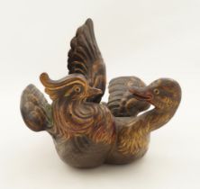 CHINESE POTTERY GROUP OF DUCKS