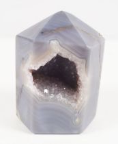 AGATE/AMETHYST GEODE POINT