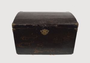 LARGE 19TH-CENTURY CHINESE LACQUERED TRUNK