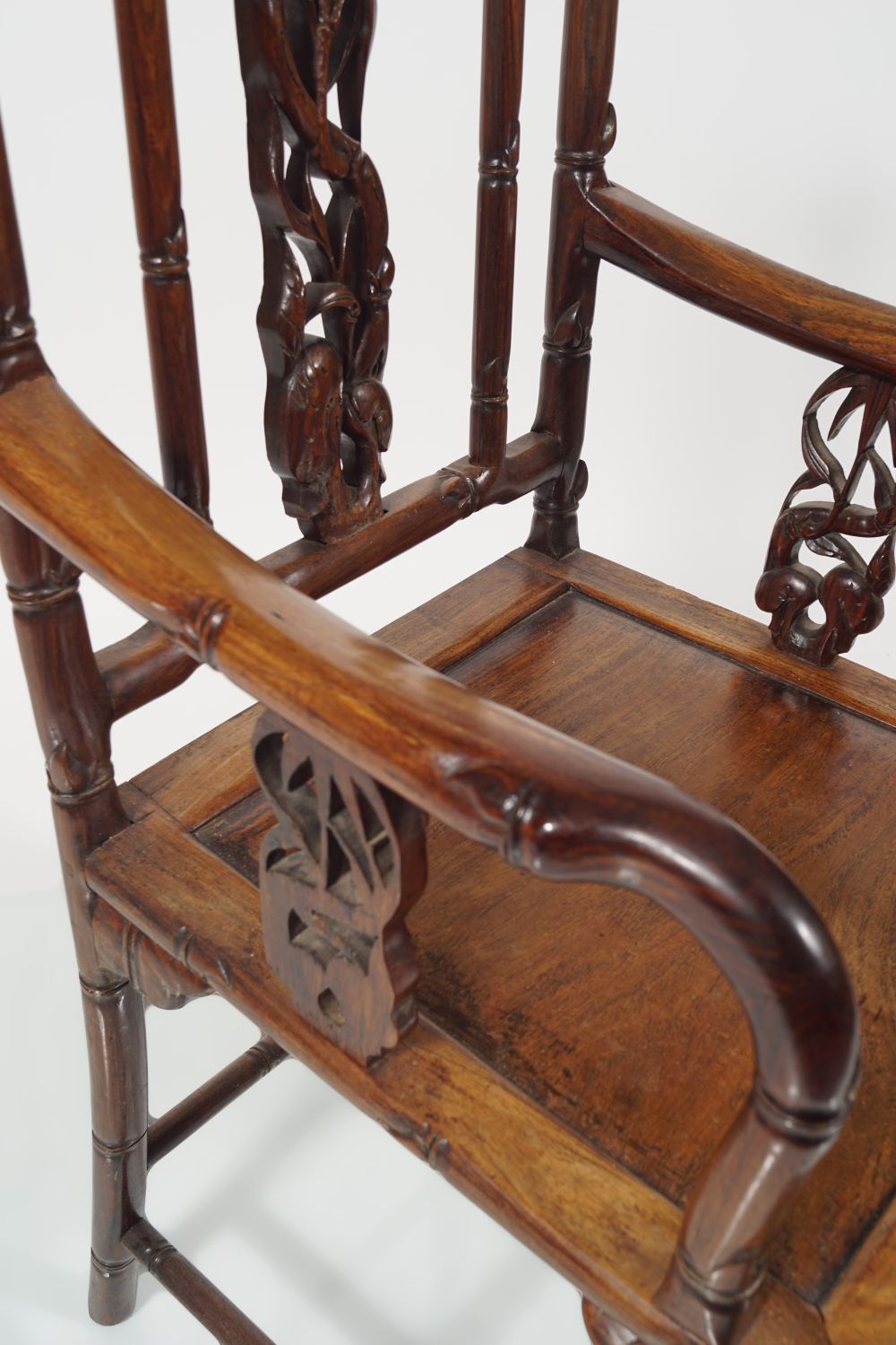 CHINESE QING HARDWOOD ARMCHAIR - Image 3 of 4