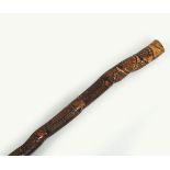 AFRICAN CARVED BAMBOOK WALKING STICK