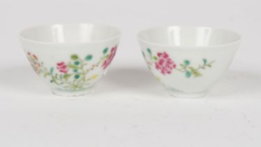 TWO CHINESE QING FAMILLE ROSE BOWLS