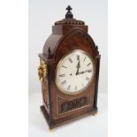 REGENCY MAHOGANY BRACKET CLOCK