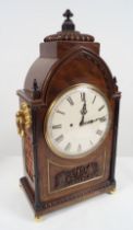 REGENCY MAHOGANY BRACKET CLOCK