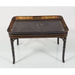 19TH-CENTURY LACQUERED COFFEE TABLE